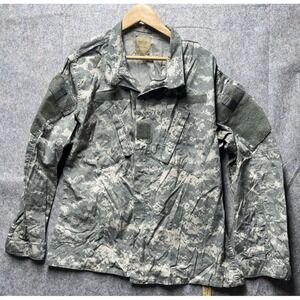 US Army Camouflage‎ Combat Uniform Zip Up Shirt -Large Long - Digital Camo